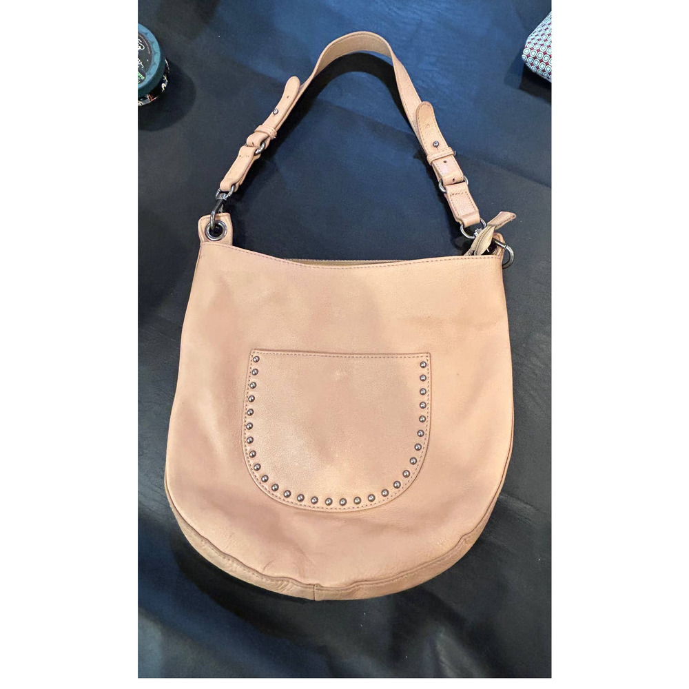 The Sak Zinnia Sahara Beige pebbled leather hobo tote bag
